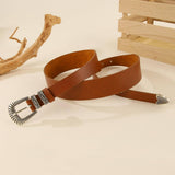 ALL MATCH DECORATIVE RETRO NICHE BLACK TPE BELT_CWMM3946