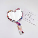 RETRO ACETATE COMPACT MIRROR GEOMETRIC HEART_CWMM6373