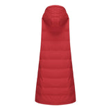 Solid-Color Hooded Sleeveless Cotton-Padded Vest
