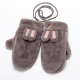 Winter Cute Rabbit Halter Full Finger Gloves_Cwag0258