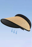 Two Tone Straw Visor Hat_Cwah0467
