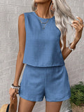 Womens Casual Sleeveless Top & Shorts Set