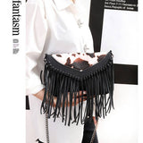 Cwab4565_Leopard Print Tassel Chain Shoulder Bag