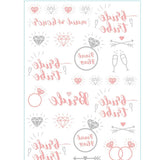 ROSE GOLD BRIDE TATTOOS METALLIC PARTY STICKERS_CWMM8243