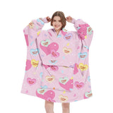 LONG LEOPARD SHERPA HOODIE BLANKET FOR TV SLEEP_CWAHA6522