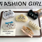 CUTE CARTOON CAT ACETATE HAIR CLIP WITH BUNNY_CWAHA5719