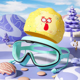 KIDS SWIM GOGGLES CAP SET HD LARGE FRAME_CWMM6645