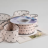 POLKA DOT FLOCKING RIBBON HANDMADE DIY BOW RIBBON_CWMM5781