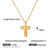 NICHE ALL MATCH TEMPERAMENT GLOSSY LETTER NECKLACE_CWAJE1893