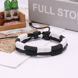MENS SIMPLE VINTAGE BRAIDED LEATHER BRACELET_CWMM4478