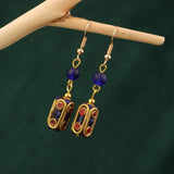 NEW NEPALESE INLAID ETHNIC GEOMETRIC EARRINGS_CWAJE3995
