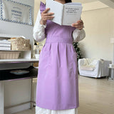 Waterproof And Oil-Proof Oxford Ruffled Cross Apron_Cwmm5827