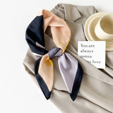 Mint Mambo Style Cartoon Print Satin Square Scarf_Cwasc0817