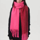 AUTUMN WINTER DOUBLE COLOR FAUX CASHMERE SCARF_CWASC0329
