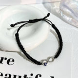 EVIL EYE INFINITY ANKLET HANDMADE BEACH CORD_CWMM6343