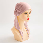 MULTICOLOR FASHION CURVED RIBBON TURBAN HAT_CWASC2430