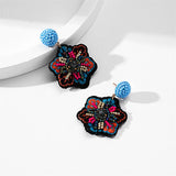 HANDMADE BEADED EMBROIDERY EARRINGS BOHO STYLE_CWMM6186