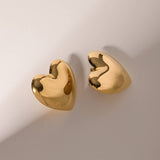 SIMPLE AND POPULAR GLOSSY LOVE EARRINGS_CWAJE1357