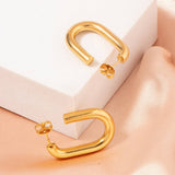 STAINLESS STEEL U SHAPED PERSONALITY EARRINGS_CWMM3620