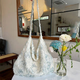 Cwab5810_Summer Lace Art Large Capacity Thin Underarm Bag