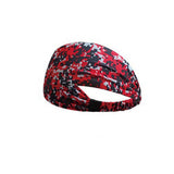 Wide Printed Sports Headband For Yoga Workouts_Cwmm7949