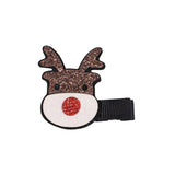 GLITTER PINK REINDEER HAIR CLIP FOR KIDS_CWAHA6682