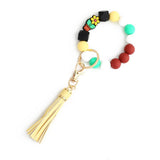 CROSS RABBIT KEYCHAIN EASTER SILICONE BEAD BRACELET_CWAB5076