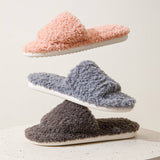 HOME SOLID COLOR CURLY COTTON SLIPPERS_CWSHS0827