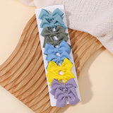1 6 HANDMADE FABRIC BOW CLIPS FOR GIRLS_CWAHA6756