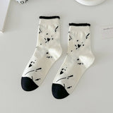 CUTE CARTOON PATTERN PURE COTTON MID CALF SOCKS_CWMS0539