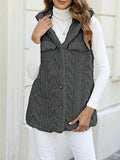 Warm Stylish Plush Hooded Cardigan Vest
