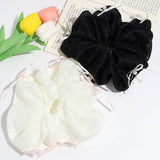 SIMPLE PEARL BOW FABRIC HAIR ROPE_CWAHA2207