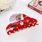 CHRISTMAS FUN SNOWMAN ELK CUTE HAIRPIN_CWAHA1597