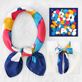 POLKA DOT SATIN NECK SCARF OFFICE FLIGHT STYLE_CWASC1157