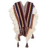 KNIT CAPE SHAWL TRAVEL WRAP FOR FALL WINTER_CWASC0158