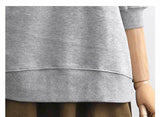 Solid Color Fashion Extended Back Hoodie Woman
