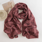 Cwasc2724_Cream Sweet Girl Style Printed Scarf Shawl