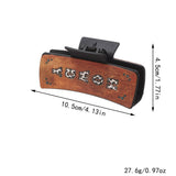 Western Cactus Sunflower Hair Claw Leather Clip_Cwasc1610