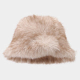 Two Tone Fuzzy Bucket Hat Women Winter_Cwah04648