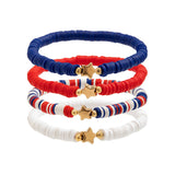 NEW FLAG CONTRAST COLOR BEADED BRACELET_CWAJE1473