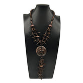 BOHEMIAN COCONUT WOOD BEAD LONG NECKLACE_CWMM4552