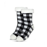 Warm Christmas Plaid Plush Indoor Slippers_Cwms0719