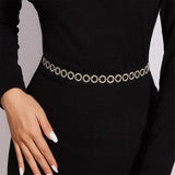 Cwasc2565_Rhinestone Waist Chain Metal Belt