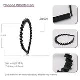 ACETATE SHEET 8MM THICK WAVE HEADBAND_CWAHA4344