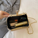 SHOULDER EVENING BAG CHAIN SQUARE BAG CLUTCH BAG_CWAB3253