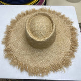 SUMMER LITERARY FUR EDGED SUN HAT_CWAH3396