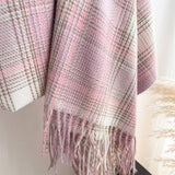 ARTISTIC PLAID TASSEL SCARF FOR FALL AND WINTER_CWASC2762