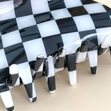 3.23"Checkered Hair Claw Clip_Cwaha0313