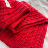 CABLE KNIT WOOL SCARF WITH TASSELS FOR WOMEN_CWASC2756