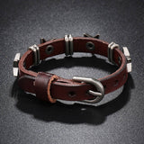 FIVE POINTED STAR RETRO COWHIDE CREATIVE BRACELET_CWMM4468